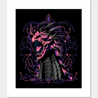 dragon head angry Posters and Art